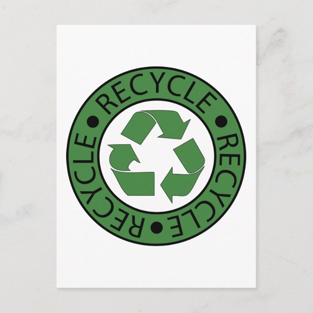 Recycle Green Logo BK Letters Postcard (Front)