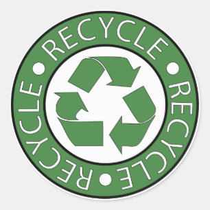 Recycle Green Symbol Go Green Earth Day Eco Classic Round Sticker