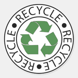 Recycle Green Symbol Go Green Earth Day Eco Classic Round Sticker