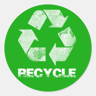 Recycle Green Vintage Stickers