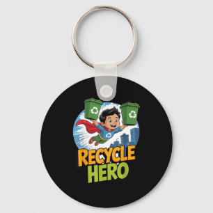 Recycle hero kids earth day  key ring