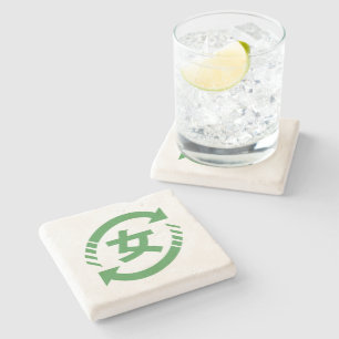 Recycle Japanese Girls   Kanji Nihongo Sign Stone Coaster