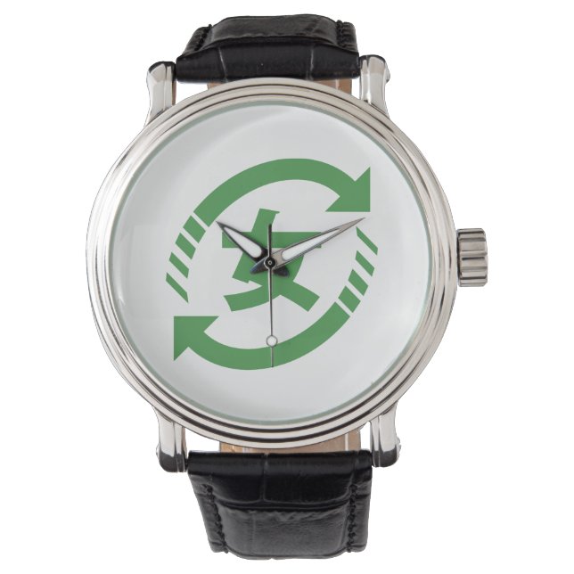 Recycle Japanese Girls | Kanji Nihongo Sign Watch (Front)
