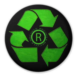 Recycle Logo by Shirley Taylor Ceramic Knob