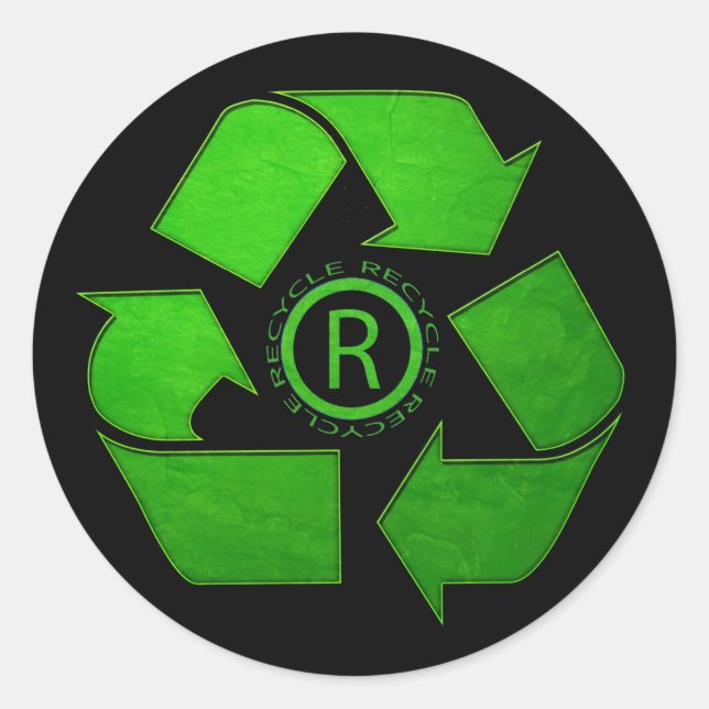 Recycle Logo by Shirley Taylor Classic Round Sticker (Front)