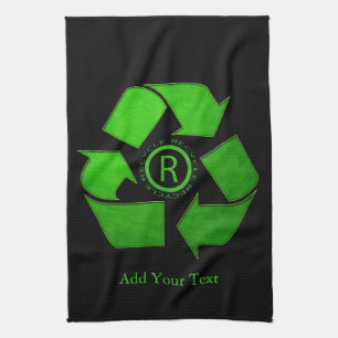 Recycle Logo by Shirley Taylor Tea Towel