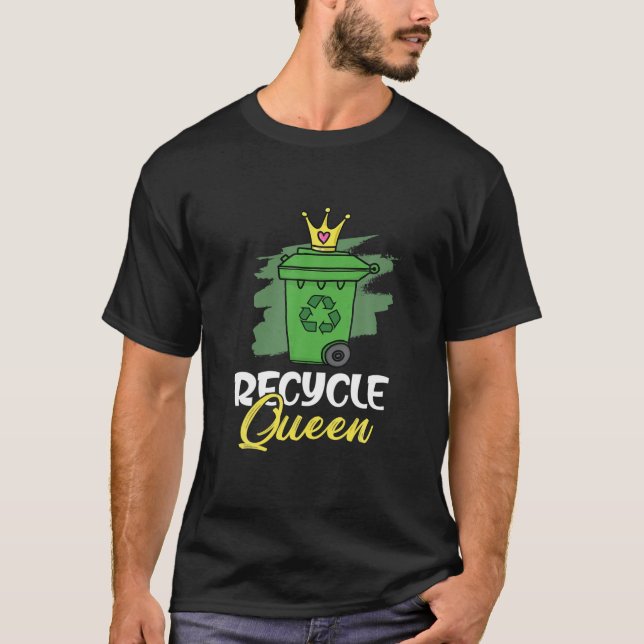 Recycle Queen Save Environment Back To School Girl T-Shirt (Front)