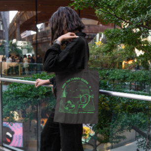 Recycle Quote Earth Cartoon Tote Bag