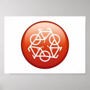 recycle red by Petr Kratochvil poster
