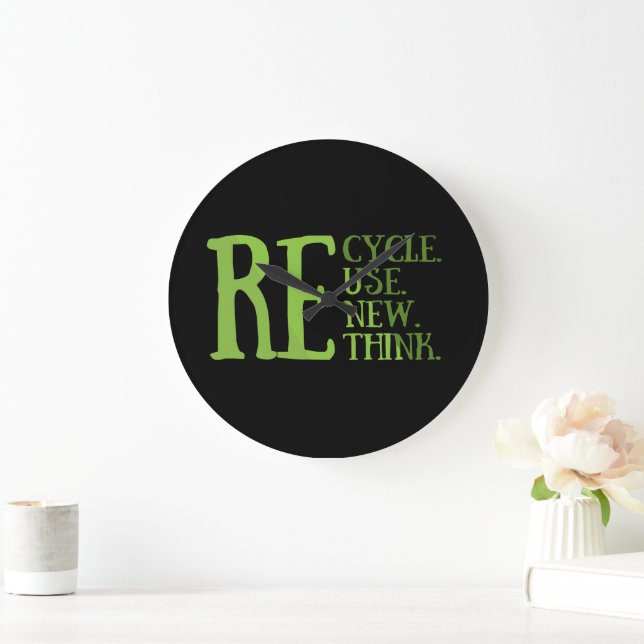Recycle reduce reuse renew rethink large clock (Home)