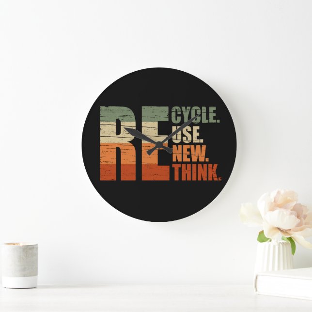 Recycle reduce reuse renew rethink large clock (Home)