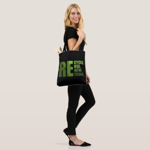 Recycle reduce reuse renew rethink tote bag