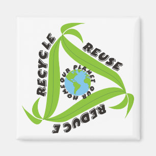 Recycle, Reuse, Reduce Magnets