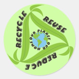 Recycle, Reuse, Reduce Stickers