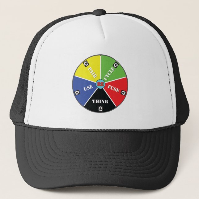 Recycle, ReUse, ReFuse, Rethink - Save Planet (Hat Trucker Hat (Front)
