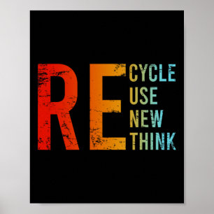 Recycle Reuse Renew Rethink Activism Environmental Poster