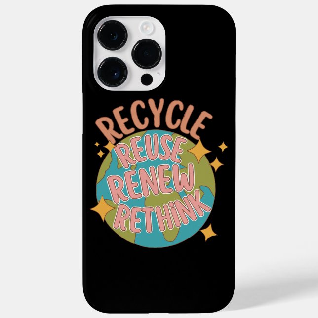 Recycle reuse Renew rethink  Case-Mate iPhone Case (Back)
