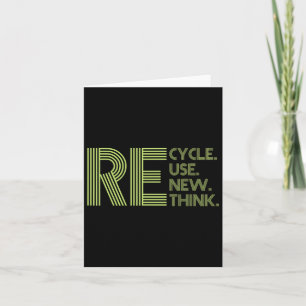 Recycle Reuse Renew Rethink Crisis Environmental A Card