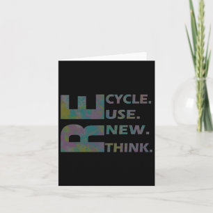 Recycle Reuse Renew Rethink Crisis Environmental A Card