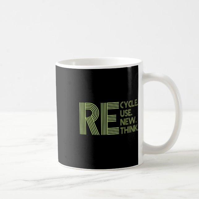 Recycle Reuse Renew Rethink Crisis Environmental A Coffee Mug (Right)