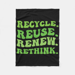 Recycle Reuse Renew Rethink Crisis Environmental A Fleece Blanket