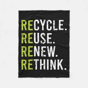 Recycle Reuse Renew Rethink Crisis Environmental A Fleece Blanket