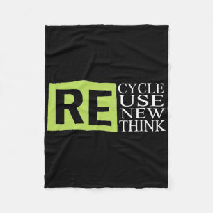 Recycle Reuse Renew Rethink Crisis Environmental A Fleece Blanket