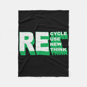 Recycle Reuse Renew Rethink Crisis Environmental A Fleece Blanket