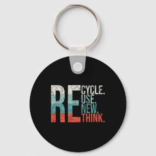 Recycle Reuse Renew Rethink Crisis Environmental A Key Ring