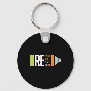 Recycle Reuse Renew Rethink Crisis Environmental A Key Ring