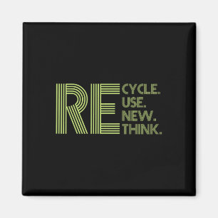 Recycle Reuse Renew Rethink Crisis Environmental A Magnet