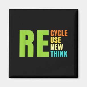 Recycle Reuse Renew Rethink Crisis Environmental A Magnet