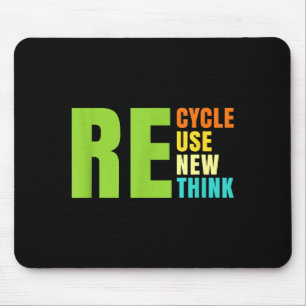 Recycle Reuse Renew Rethink Crisis Environmental A Mouse Pad