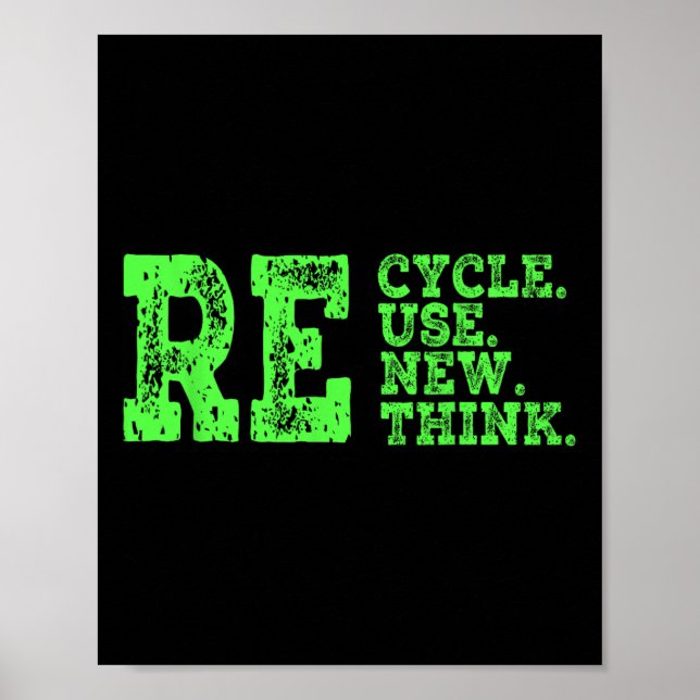 Recycle Reuse Renew Rethink Crisis Environmental A Poster (Front)