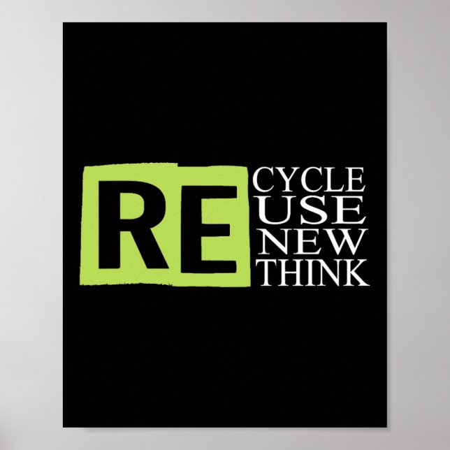 Recycle Reuse Renew Rethink Crisis Environmental A Poster (Front)