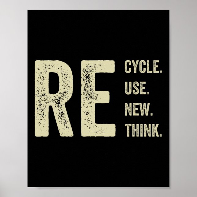 Recycle Reuse Renew Rethink Crisis Environmental A Poster (Front)