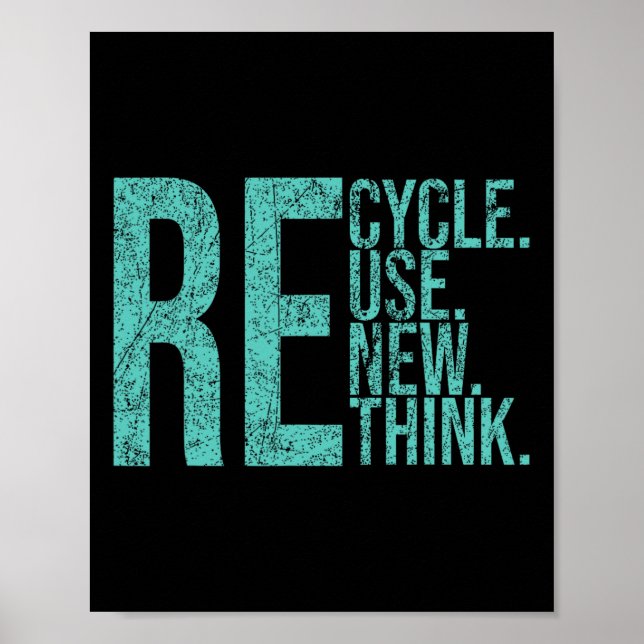 Recycle Reuse Renew Rethink Crisis Environmental A Poster (Front)