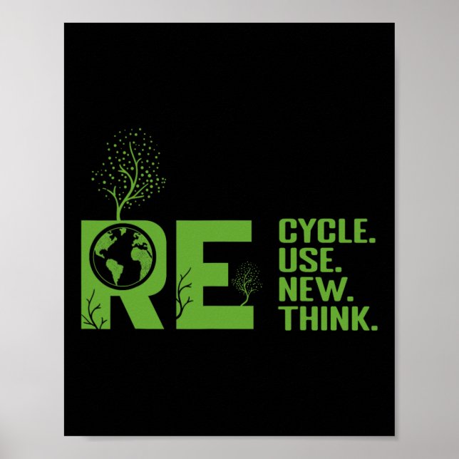 Recycle Reuse Renew Rethink Crisis Environmental A Poster (Front)