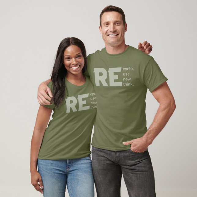 Recycle Reuse Renew Rethink Crisis Environmental  T-Shirt (Unisex)
