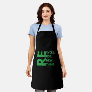 Recycle Reuse Renew Rethink Earth Day Environment Apron