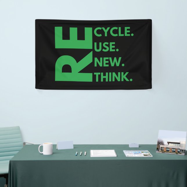 Recycle Reuse Renew Rethink Earth Day Environment Banner (Tradeshow)