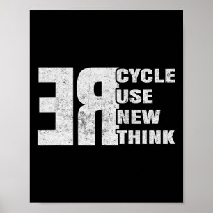 Recycle Reuse Renew Rethink Earth Day Poster