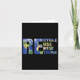 Recycle Reuse Renew Rethink Eco-friendly Earth Day Card