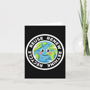 Recycle Reuse Renew Rethink Environmental Activism Card