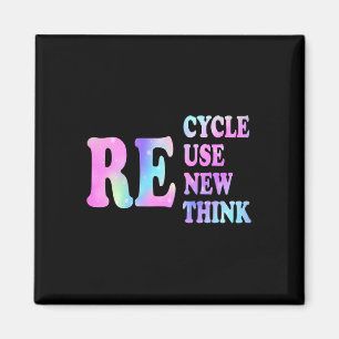 Recycle Reuse Renew Rethink For Earth Day Recyclin Magnet