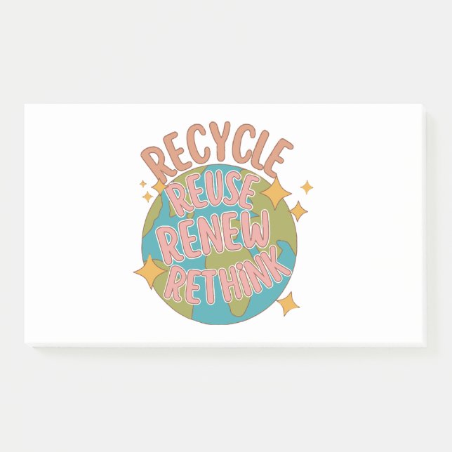 Recycle reuse Renew rethink  Post-it Notes (Front)