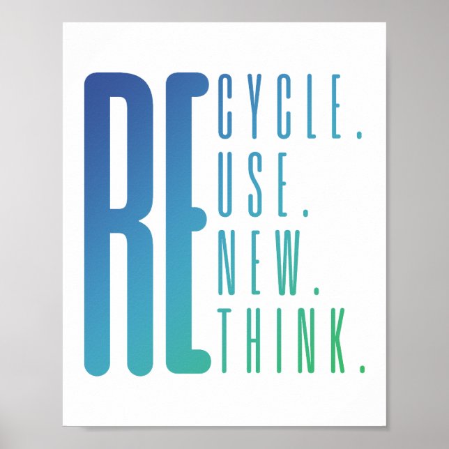 Recycle Reuse Renew Rethink Poster (Front)