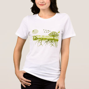 Recycle Save the Trees Birds Moon Sun & Earth Tri-Blend Shirt