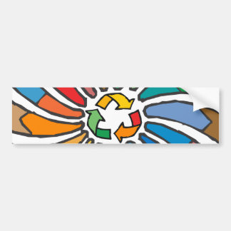 Recycle Sign Art Bumper Sticker