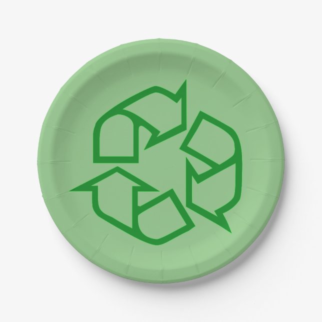 Recycle Sign Paper Plates (Front)